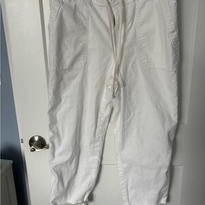 LOFT Women's White Crop Pants